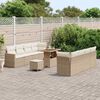 vidaXL Set Divano da Giardino con cuscino 12 pcs Beige polyrattan