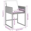vidaXL Set da Pranzo per Giardino 5 pcs Grigio chiaro polyrattan