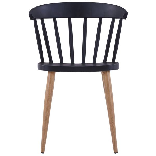 vidaXL Sedie da Pranzo 2 pz Nere in Plastica