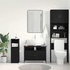 vidaXL Armadio per Lavabo da Bagno Rovere nero 80 x 30 x 60 cm