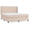 vidaXL Giroletto a Molle con Materasso Cappuccino 180x200cm Similpelle