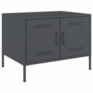 vidaXL Tavolino da Salotto Antracite 68x50x50,5 cm in Acciaio