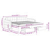 vidaXL Divano Letto Estraibile Cassetti Grigio Chiaro 90x190cm Velluto