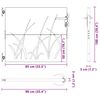 vidaXL Cancello da giardino 85x100 cm in acciaio Corten con design erba