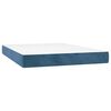 vidaXL Materasso a Molle Insacchettate Rigidit&agrave; Media Blu Scuro 140x210x20 cm in Velluto