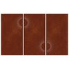 vidaXL Decorazioni Muro da Giardino 3 pz 105x55 cm Sole Acciaio Corten
