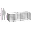 vidaXL Gabbia per Cani Argento 330x110x110 cm in Acciaio