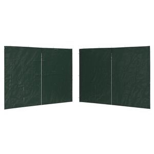 vidaXL Parete per Tendostruttura in PE 2 pz con Zip Verde