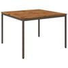 vidaXL Tavolo da cena da giardino Naturale e Caff&egrave; 110 x 108,5 x 75 cm