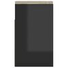 vidaXL Panca Porta Scarpe Cuscino Nero Lucido 104x30x49cm Multistrato