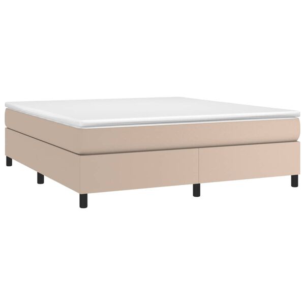vidaXL Struttura Letto a Rete a Molle Cappuccino 180x200 cm in Similpelle