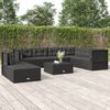 vidaXL Set Mobili da Giardino con Cuscini 8 pz Nero in Polyrattan