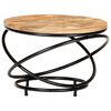 vidaXL Tavolino Nero 60x60x40 cm in Legno Massello di Mango Grezzo