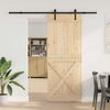 vidaXL Porta Scorrevole con Set Hardware 90x210 cm Legno Massello Pino