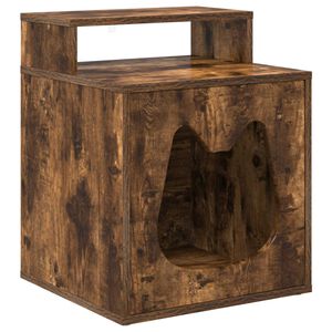 vidaXL Casa per Gatti Rovere Fumo 42,5 x 40 x 53,5 cm