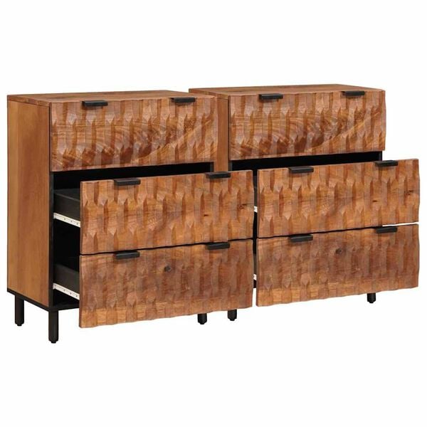 vidaXL Credenza Finitura Marrone Acacia Legno di mango massello