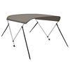 vidaXL Bimini di Prua con Tendalino 2 Archi Grigio 180x130x110 cm