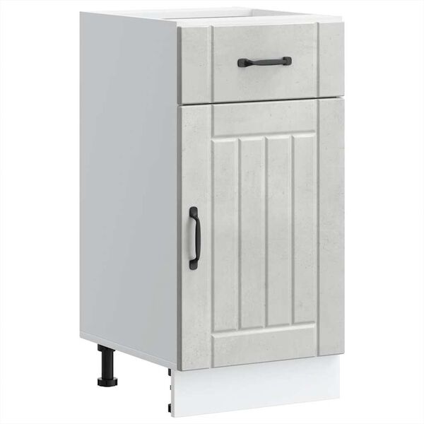 vidaXL Base da Cucina Lucca Grigio Cemento in Legno Multistrato