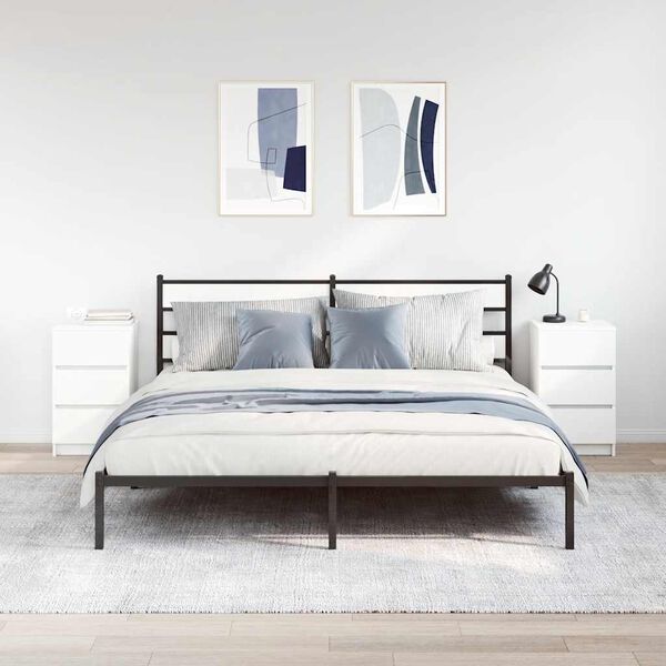 vidaXL Comodini con 3 Cassetti 2 pz Bianco 39x35x65 cm