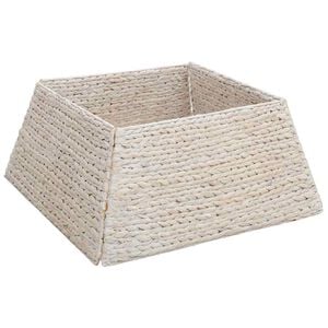 vidaXL Collare per Albero di Natale Quadrato Bianco 60 x 60 x 28 cm