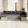vidaXL Set Divano da Giardino 9 pcs Grigio chiaro polyrattan