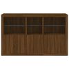 vidaXL Credenza con Luci LED Rovere Marrone 162x37x100 cm