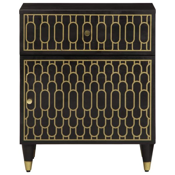 vidaXL Comodino 50x33x60 cm in Legno Massello di Mango