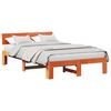 vidaXL Struttura del letto Marrone cerato 135 x 190 cm Pino massello