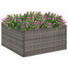 vidaXL Fioriera da Giardino Grigia 80x80x40 cm in Polyrattan