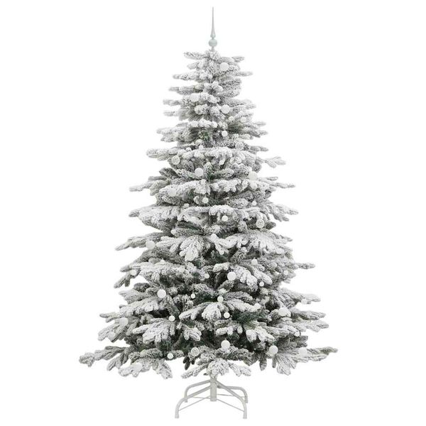 vidaXL Albero di Natale Artificiale con Rami Pieghevoli Bianco 240 cm