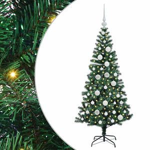 vidaXL Albero di Natale artificiale con luci integrate Verde 120 cm
