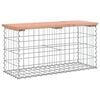 vidaXL Panca da Giardino Design Gabbione 83x31,5x42cm Massello Douglas