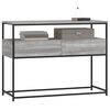 vidaXL Tavolino Consolle Grigio Sonoma 100x40x75cm Legno Multistrato