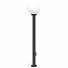 vidaXL Lampada a paletto con presa di corrente 120 cm Nera IP44
