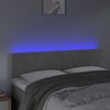 vidaXL Testiera a LED Grigio Chiaro 144x5x78/88 cm in Velluto