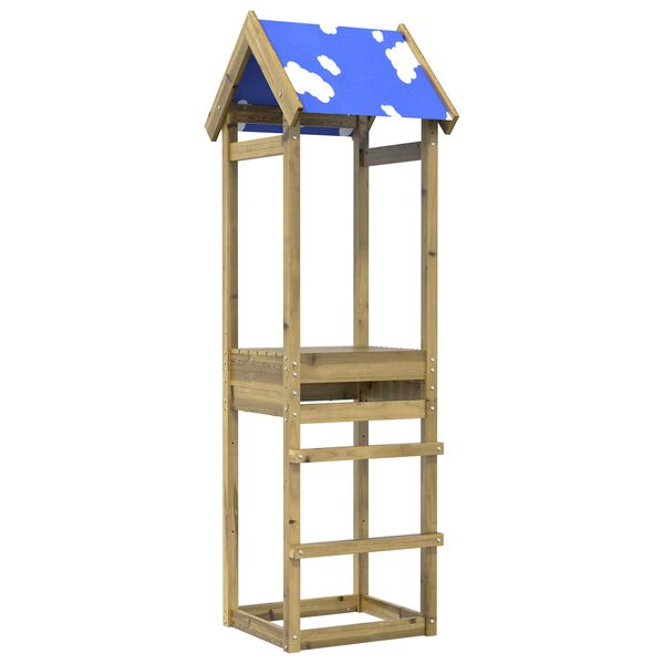vidaXL Torre da Gioco Marrone Legno Impregnato Solido
