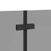 vidaXL Involucro Doccia Nero 130 x 138 cm Vetro ESG e Alluminio