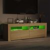 vidaXL Mobile Porta TV con Luci LED Rovere Sonoma 120x35x40 cm