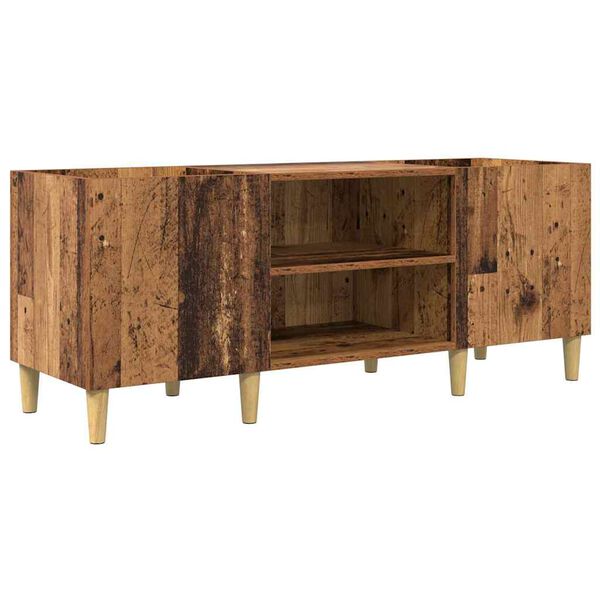 vidaXL Mobile porta vinili Legno vecchio 121 x 38 x 48 cm