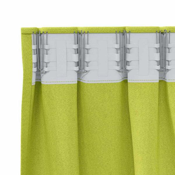 vidaXL Tende Blackout con Anelli 2 pcs Verde 225 x 140 cm Poliestere