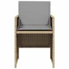 vidaXL Sedie da Giardino con Cuscini 4 pz Beige Misto in Polyrattan