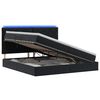 vidaXL Letto con contenitore LED e materasso Nero 200 x 200 cm Velluto