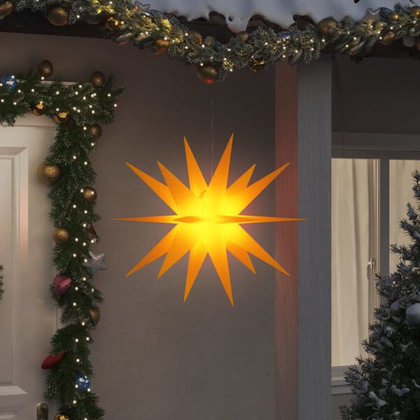 vidaXL Luci di Natale con LED 3 pz Pieghevoli Gialle 100 cm