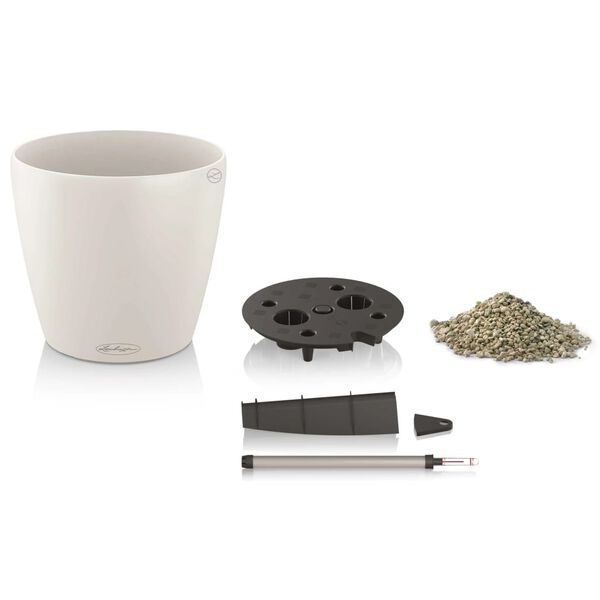 LECHUZA Fioriera Classico Color 28 ALL-IN-ONE Bianco Lucido 13190