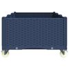 vidaXL Fioriera da Giardino con Ruote Grigio Blu 150x80x54 cm in PP