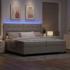 vidaXL Letto a Sorgente LED con materasso Talpa 200 x 200 cm Tessuto