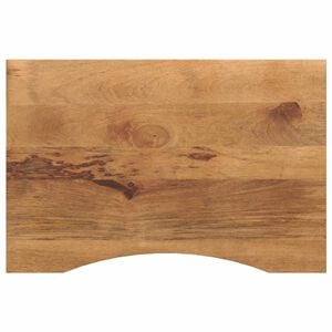 vidaXL Piano Scrivania con Curva 90x50x2,5 cm Massello Grezzo di Mango
