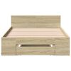vidaXL Giroletto Cassetto Rovere Sonoma 90x190 cm Legno Multistrato