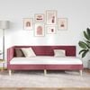 vidaXL Cornice del letto ad angolo Rosso Vino 80 cm x 200 cm Velluto