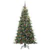 vidaXL Albero di Natale Artificiale con Rami Pieghevoli Verde 210 cm